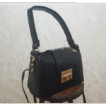 کیف زنانه ورنی بافت دار دوشی Kelly Bag - Image 3