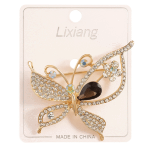 Butterfly design dress brooch flower