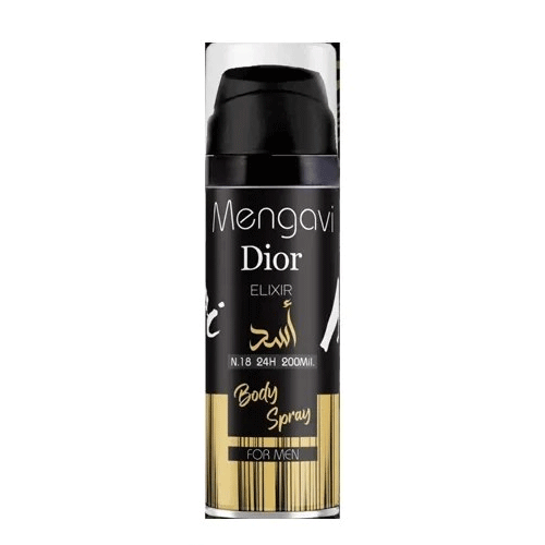 asad اسپری بدن منگاوی رایحه اسد 200 میل مردانه dior elixir asad - Image 1
