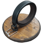 کمربند مردانه چرمی زبانه دار مشکی