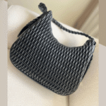 کیف زنانه چرمی دسته بافت طرح حصیری