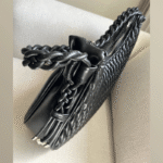 کیف زنانه چرمی دسته بافت طرح حصیری - Image 2