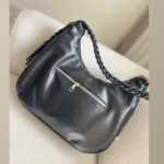 کیف زنانه چرمی دسته بافت طرح حصیری - Image 3