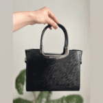 کیف زنانه چرمی ورنی طرح باران - Image 2